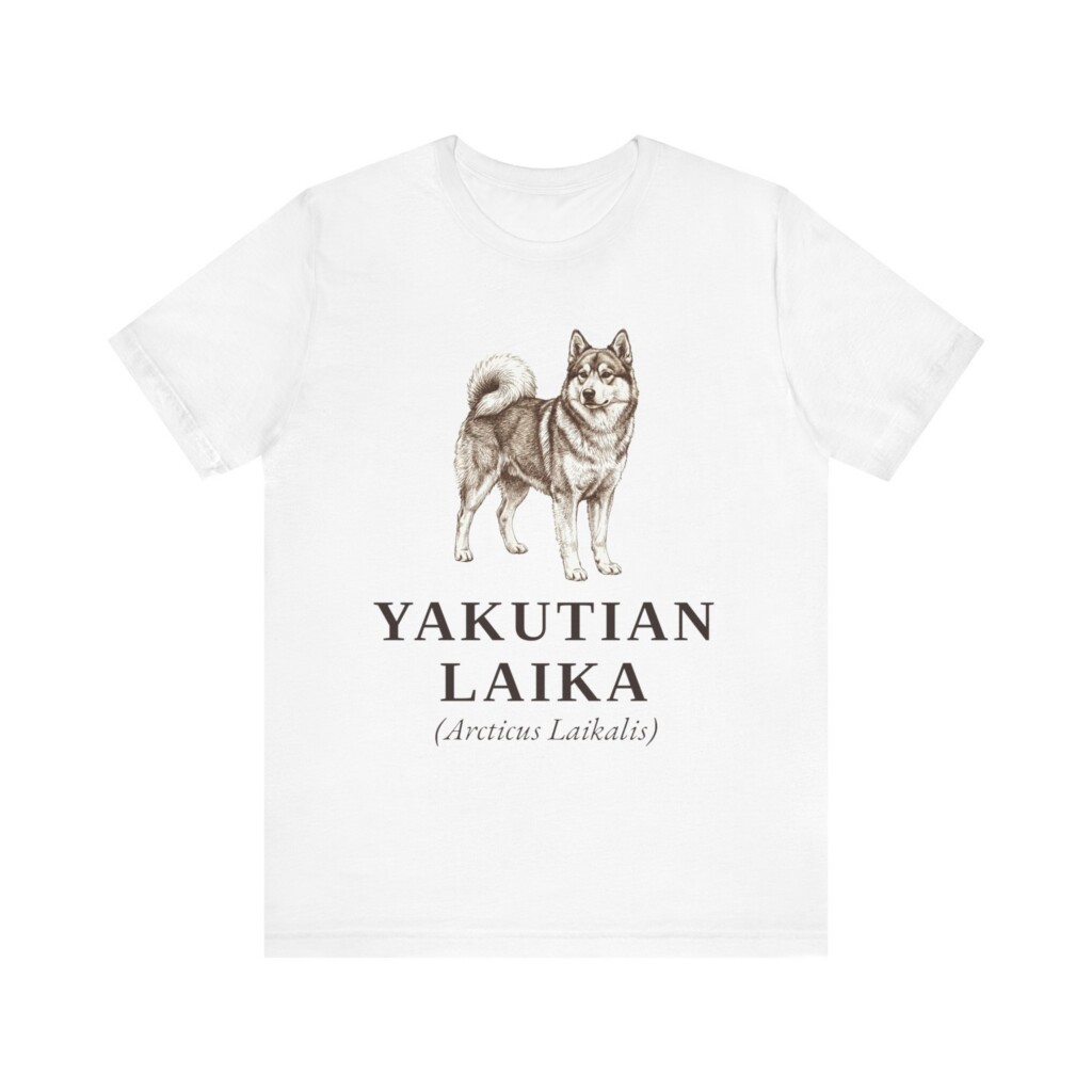 Yakutian Laika Latin Shirt, Vintage Dog Sketch Tee, Dog Latin Gift