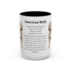 15oz American Bully Mug, Illustrated Dog Breed Facts Coffee Mug, Vintage Dog Keepsake Gift