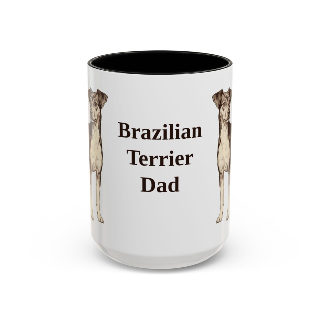 2255309010513073340_2048.jpeg 15oz Brazilian Terrier Dog Dad Mug, Vintage Sketch Coffee Mug, Dog Dad Gift