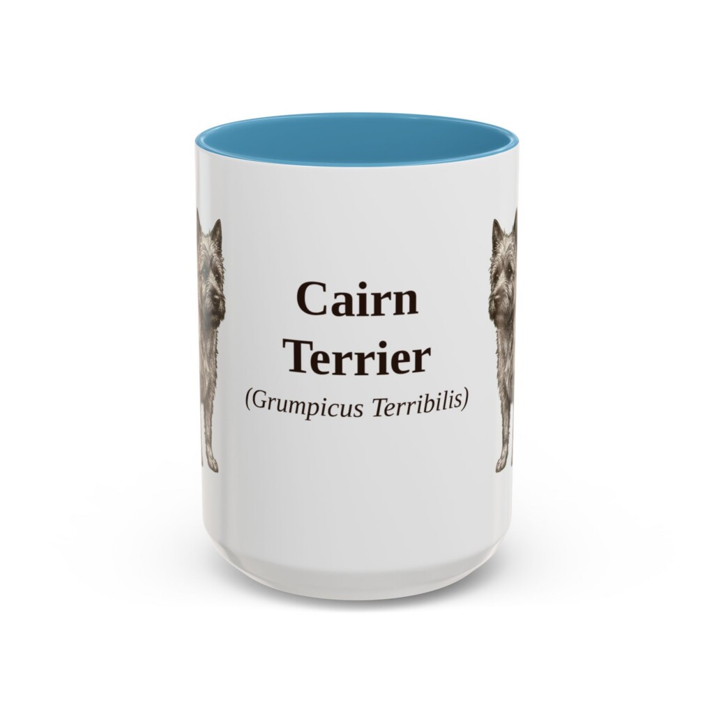 2260784169391079561_2048.jpeg 15oz Cairn Terrier Latin Mug, Vintage Dog Coffee Mug, Dog Lover Gift