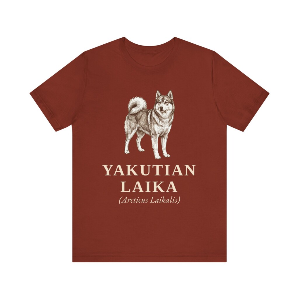 Yakutian Laika Latin Shirt, Vintage Dog Sketch Tee, Dog Latin Gift