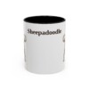 11oz Sheepadoodle Mug, Vintage Dog Portrait Coffee Mug, Dog Lover Gift