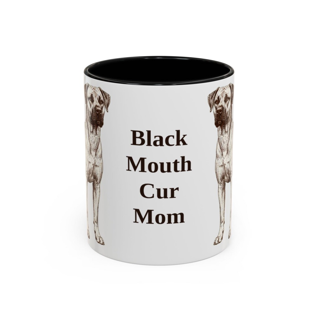 2378756943489804998_2048.jpeg 11oz Black Mouth Cur Dog Mom Mug, Vintage Sketch Coffee Mug, Dog Mom Gift