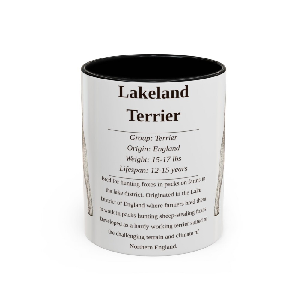 2380956414420044762_2048.jpeg 11oz Lakeland Terrier Mug, Illustrated Dog Breed Facts Coffee Mug, Vintage Dog Keepsake Gift