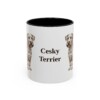 11oz Cesky Terrier Mug, Vintage Dog Portrait Coffee Mug, Dog Lover Gift