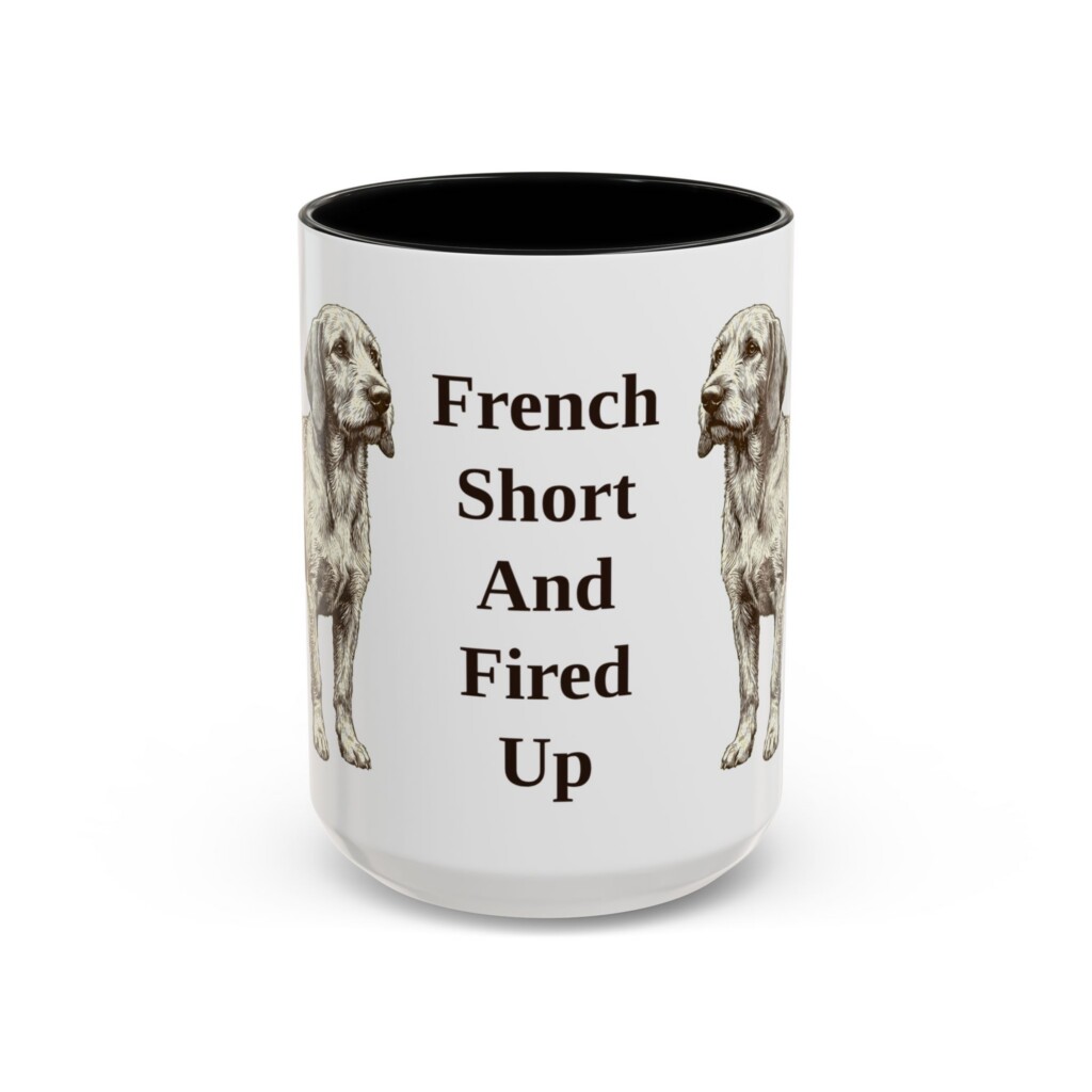 15oz Funny Basset Fauve de Bretagne Mug, Vintage Dog Coffee Mug, Dog Lover Gift