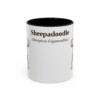 11oz Sheepadoodle Latin Mug, Vintage Dog Coffee Mug, Dog Lover Gift