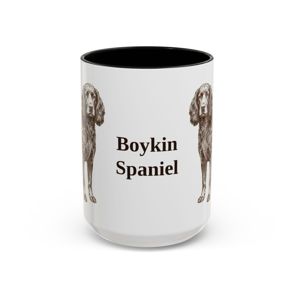 15oz Boykin Spaniel Mug, Vintage Dog Portrait Coffee Mug, Dog Lover Gift