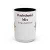 15oz Dachshund Mix Latin Mug, Vintage Dog Coffee Mug, Dog Lover Gift