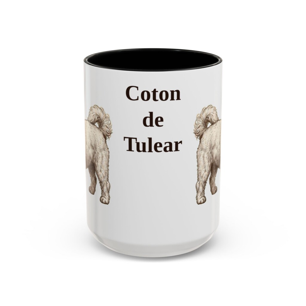 15oz Coton de Tulear Mug, Vintage Dog Portrait Coffee Mug, Dog Lover Gift