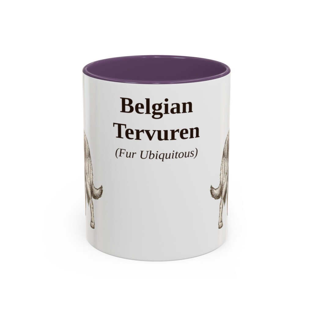 11oz Belgian Tervuren Latin Mug, Vintage Dog Coffee Mug, Dog Lover Gift