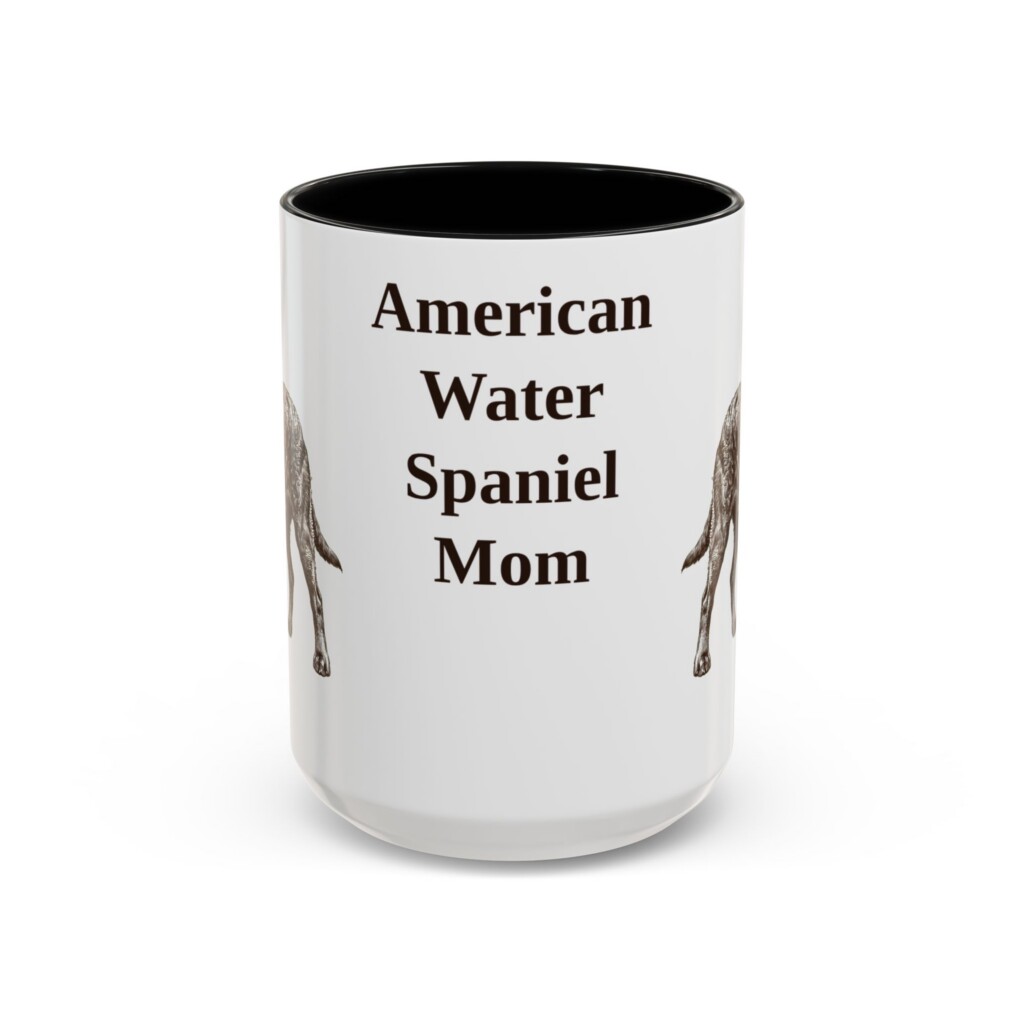 15oz American Water Spaniel Dog Mom Mug, Vintage Sketch Coffee Mug, Dog Mom Gift