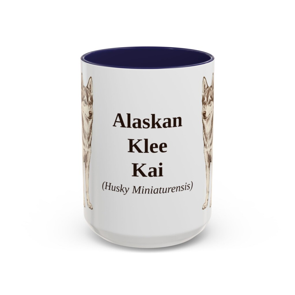 15oz Alaskan Klee Kai Latin Mug, Vintage Dog Coffee Mug, Dog Lover Gift