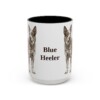 15oz Blue Heeler Mug, Vintage Dog Portrait Coffee Mug, Dog Lover Gift