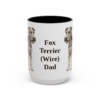 15oz Fox Terrier (Wire) Dog Dad Mug, Vintage Sketch Coffee Mug, Dog Dad Gift