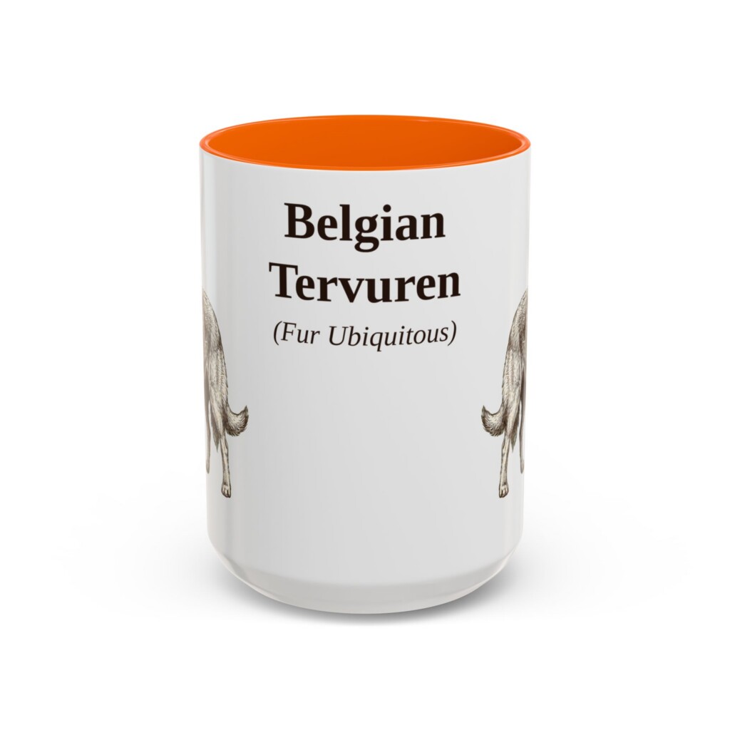 15oz Belgian Tervuren Latin Mug, Vintage Dog Coffee Mug, Dog Lover Gift