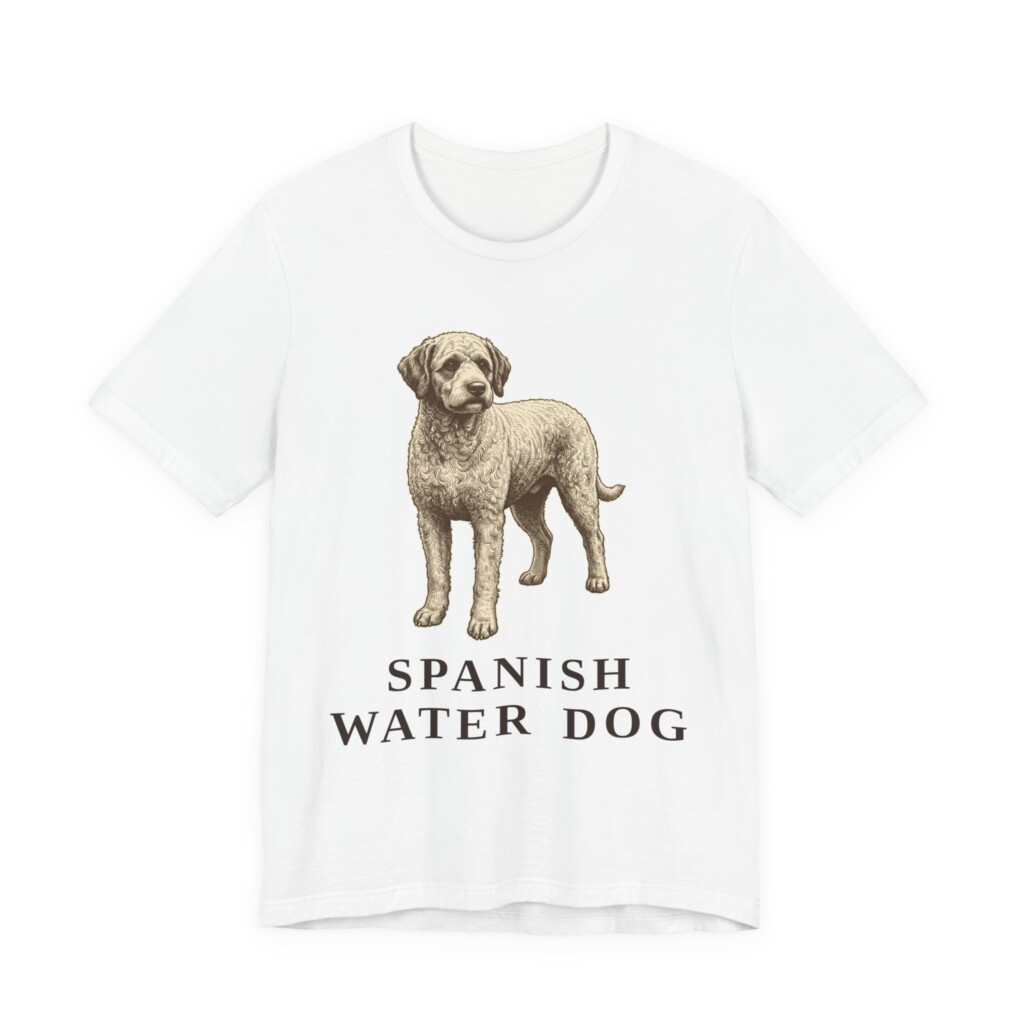 Spanish Water Dog Shirt, Vintage Dog Sketch Tee, Dog Lover Gift