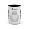 15oz Briard Mug, Illustrated Dog Breed Facts Coffee Mug, Vintage Dog Keepsake Gift