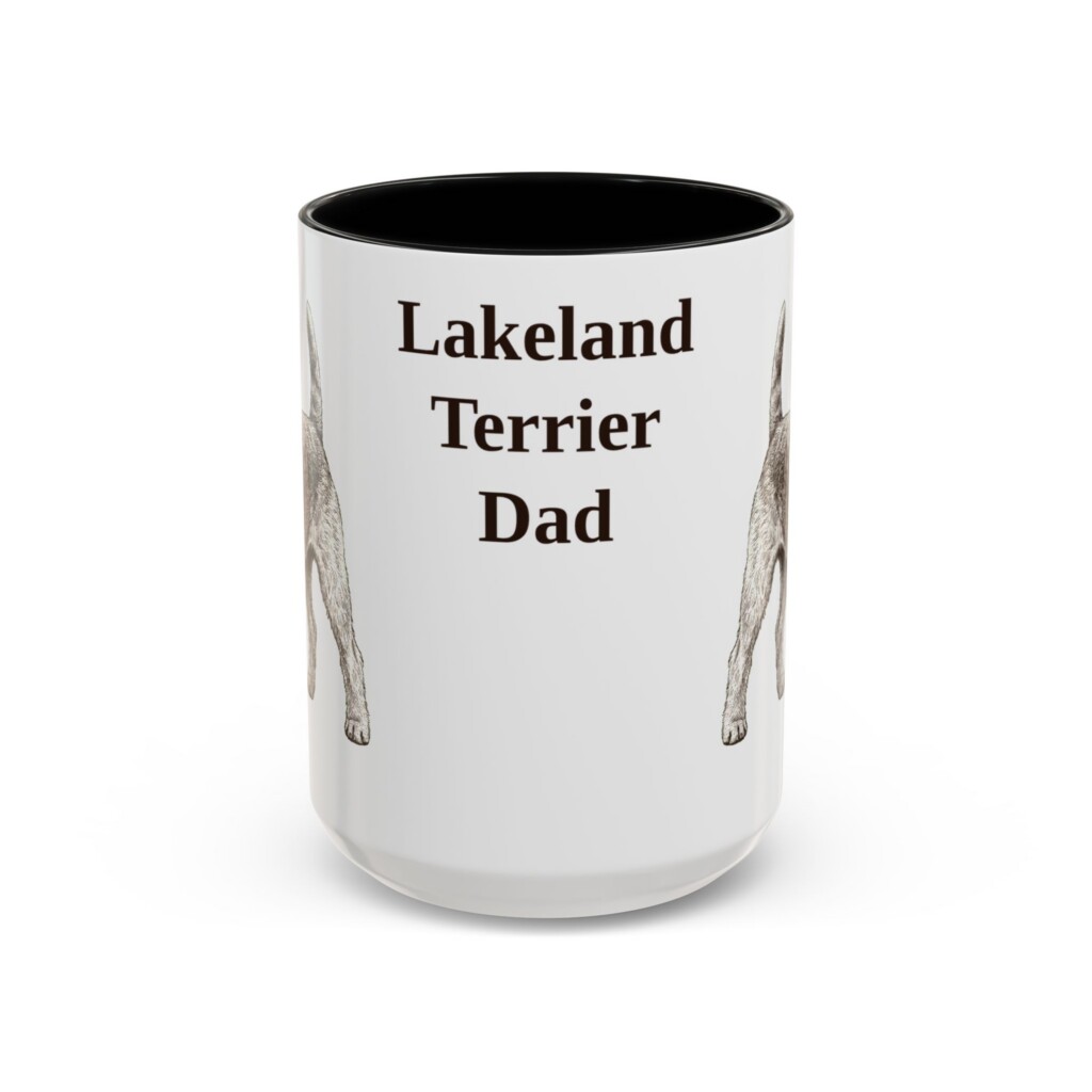 2925489534804883771_2048.jpeg 15oz Lakeland Terrier Dog Dad Mug, Vintage Sketch Coffee Mug, Dog Dad Gift