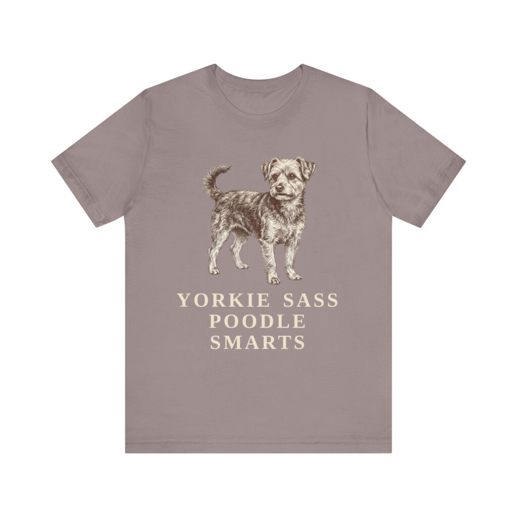 Yorkipoo Humor Shirt, Vintage Dog Sketch Tee, Dog Humor Gift