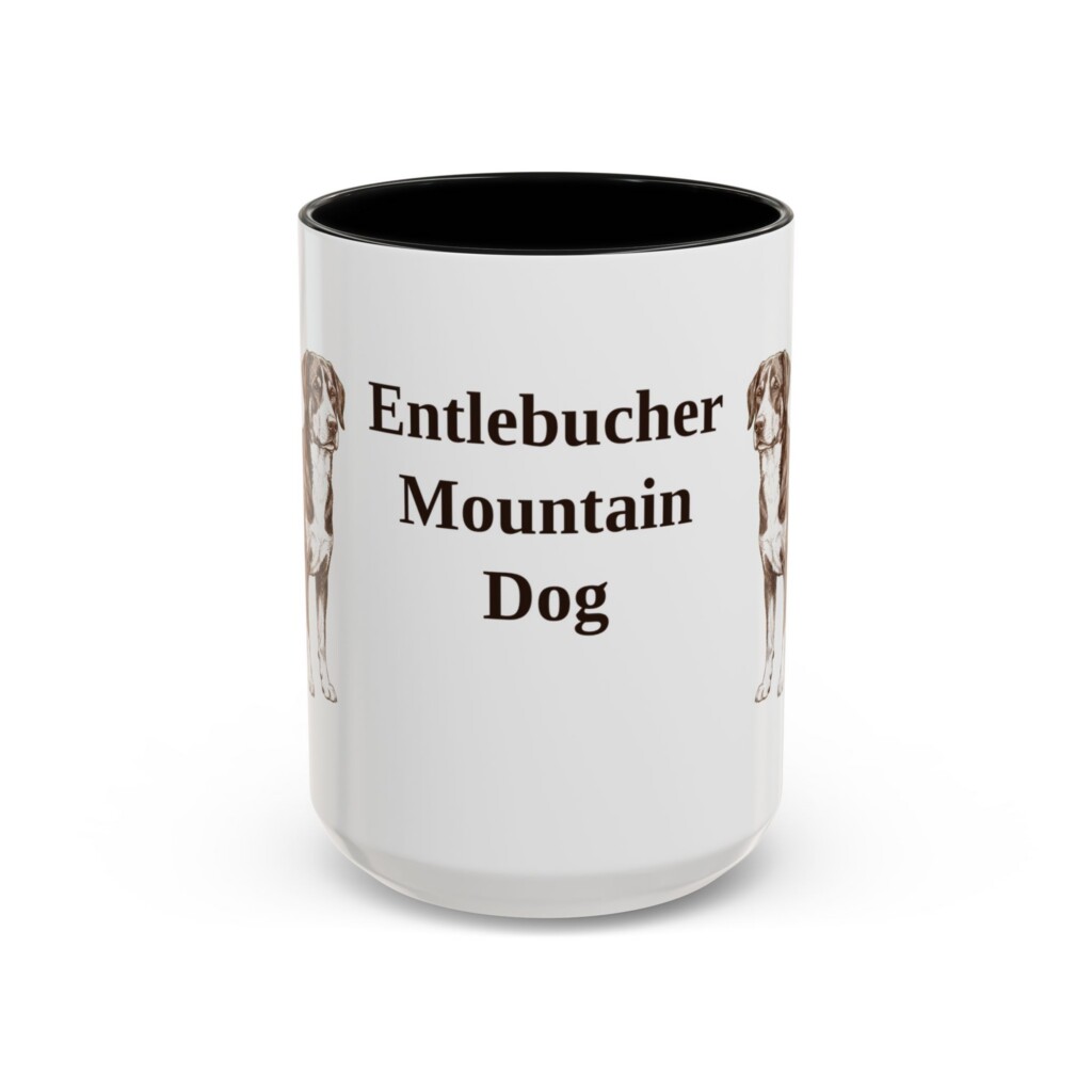 2937053516366206952_2048.jpeg 15oz Entlebucher Mountain Dog Mug, Vintage Dog Portrait Coffee Mug, Dog Lover Gift