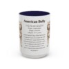15oz American Bully Mug, Illustrated Dog Breed Facts Coffee Mug, Vintage Dog Keepsake Gift