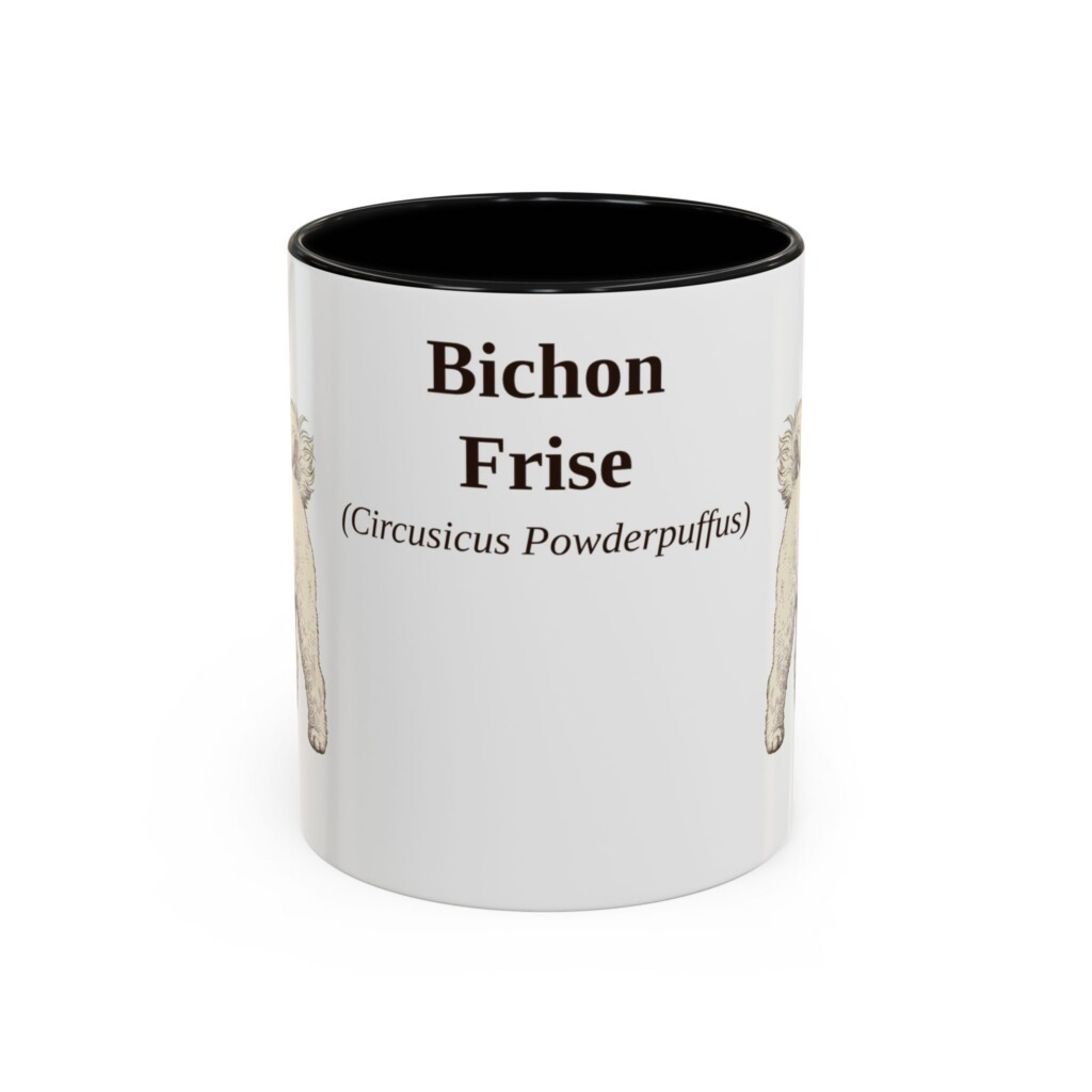 11oz Bichon Frise Latin Mug, Vintage Dog Coffee Mug, Dog Lover Gift