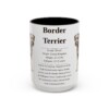 15oz Border Terrier Mug, Illustrated Dog Breed Facts Coffee Mug, Vintage Dog Keepsake Gift