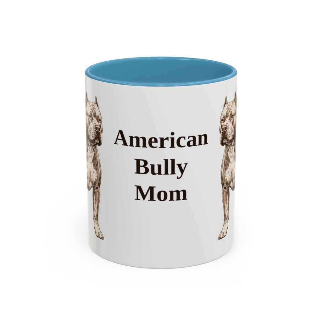 11oz American Bully Dog Mom Mug, Vintage Sketch Coffee Mug, Dog Mom Gift
