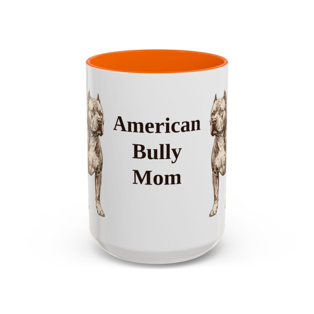 15oz American Bully Dog Mom Mug, Vintage Sketch Coffee Mug, Dog Mom Gift