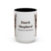 15oz Dutch Shepherd Latin Mug, Vintage Dog Coffee Mug, Dog Lover Gift