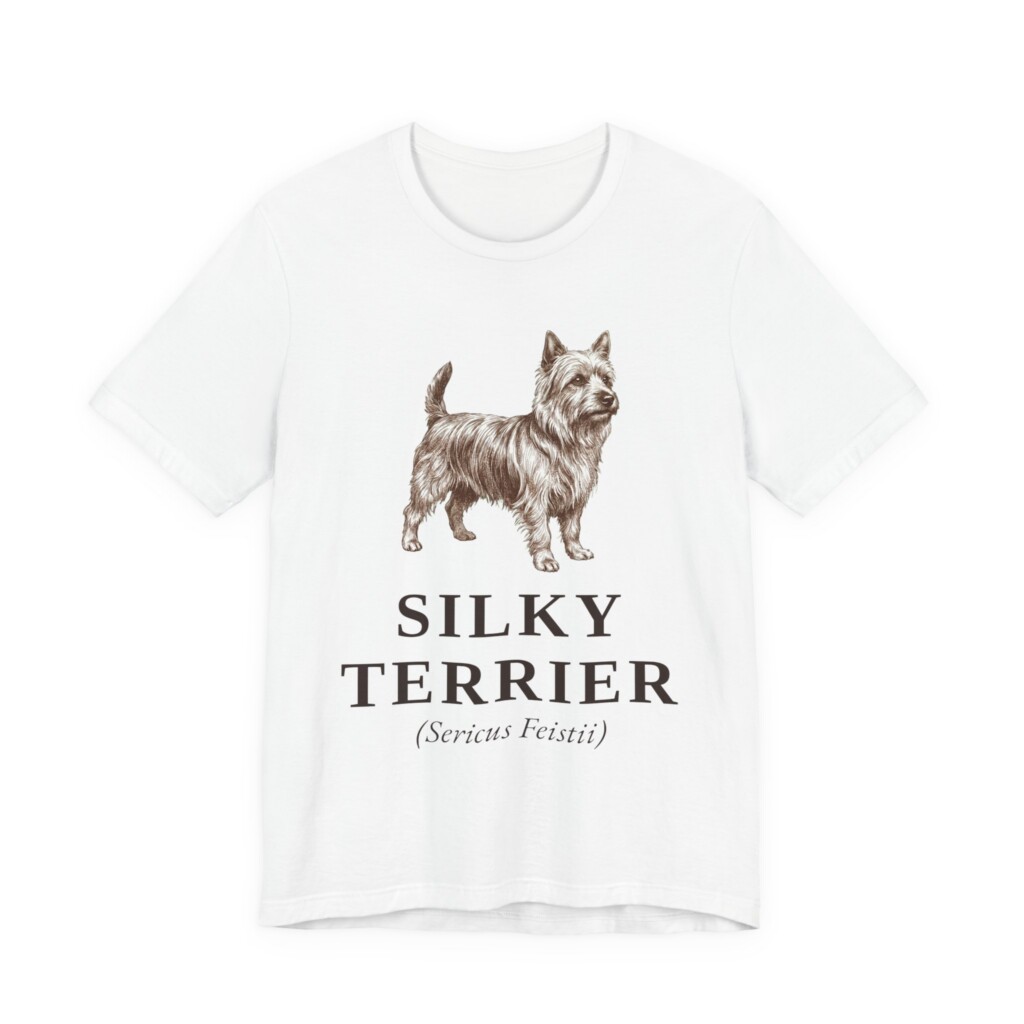 Silky Terrier Latin Shirt, Vintage Dog Sketch Tee, Dog Latin Gift