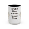 15oz Cavalier King Charles Spaniel Dog Mom Mug, Vintage Sketch Coffee Mug, Dog Mom Gift