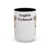 15oz English Foxhound Mug, Vintage Dog Portrait Coffee Mug, Dog Lover Gift