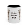 11oz Cesky Terrier Dog Dad Mug, Vintage Sketch Coffee Mug, Dog Dad Gift