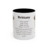 11oz Brittany Mug, Illustrated Dog Breed Facts Coffee Mug, Vintage Dog Keepsake Gift