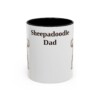 11oz Sheepadoodle Dog Dad Mug, Vintage Sketch Coffee Mug, Dog Dad Gift