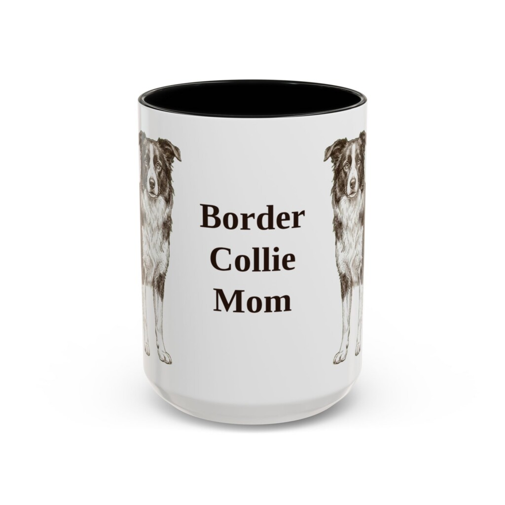 3409580679914970372_2048.jpeg 15oz Border Collie Dog Mom Mug, Vintage Sketch Coffee Mug, Dog Mom Gift