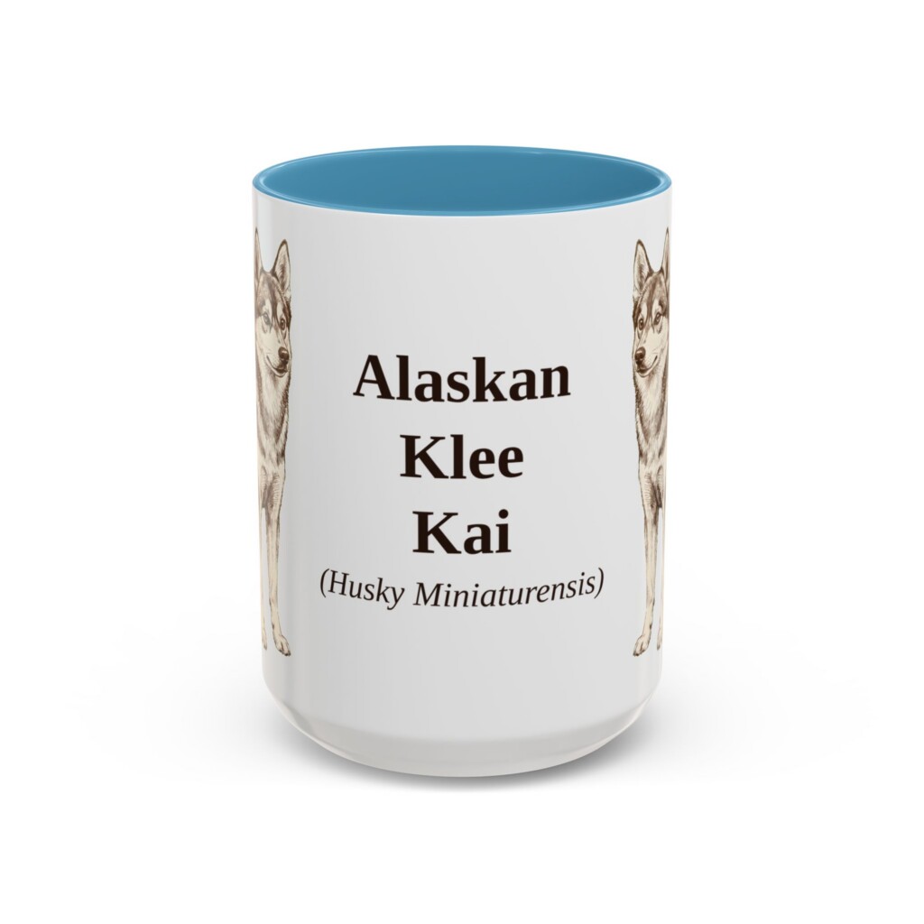 15oz Alaskan Klee Kai Latin Mug, Vintage Dog Coffee Mug, Dog Lover Gift