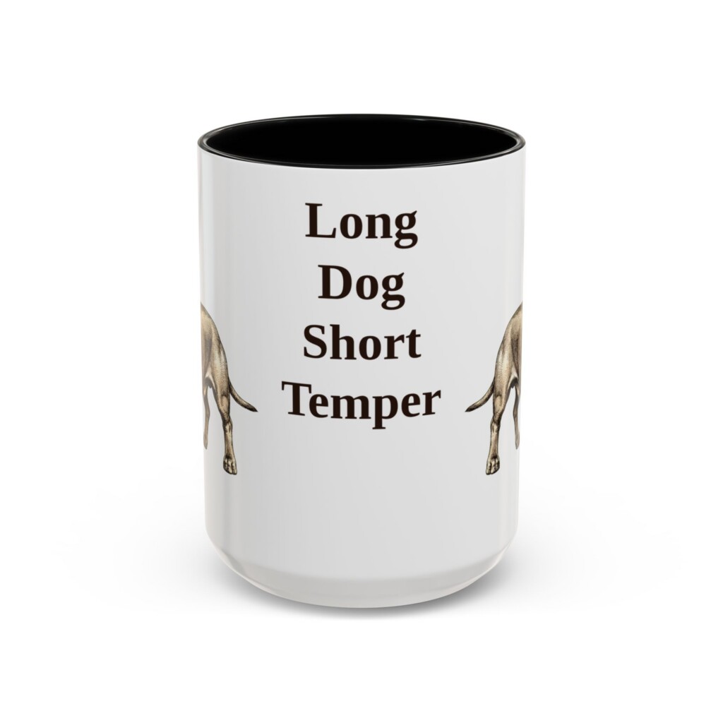 15oz Funny Dachshund Mug, Vintage Dog Coffee Mug, Dog Lover Gift