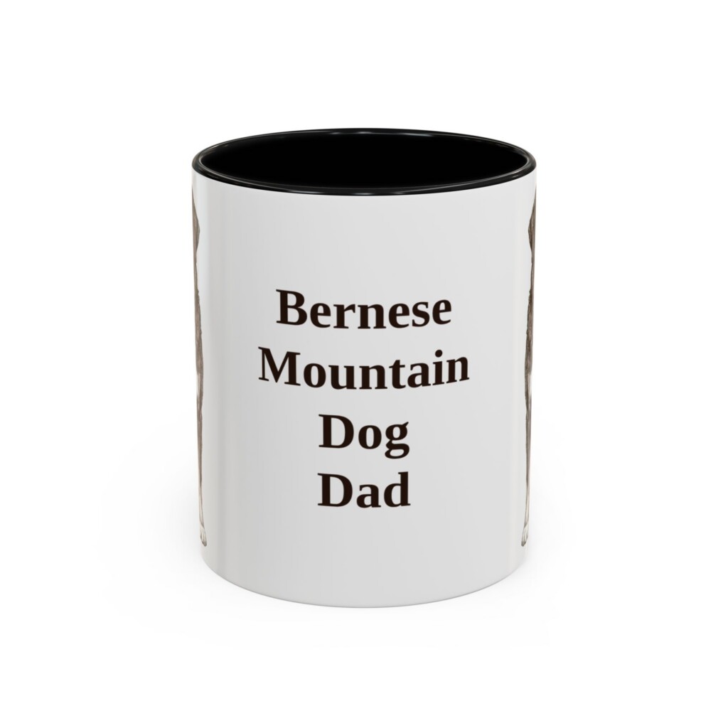 11oz Bernese Mountain Dog Dog Dad Mug, Vintage Sketch Coffee Mug, Dog Dad Gift