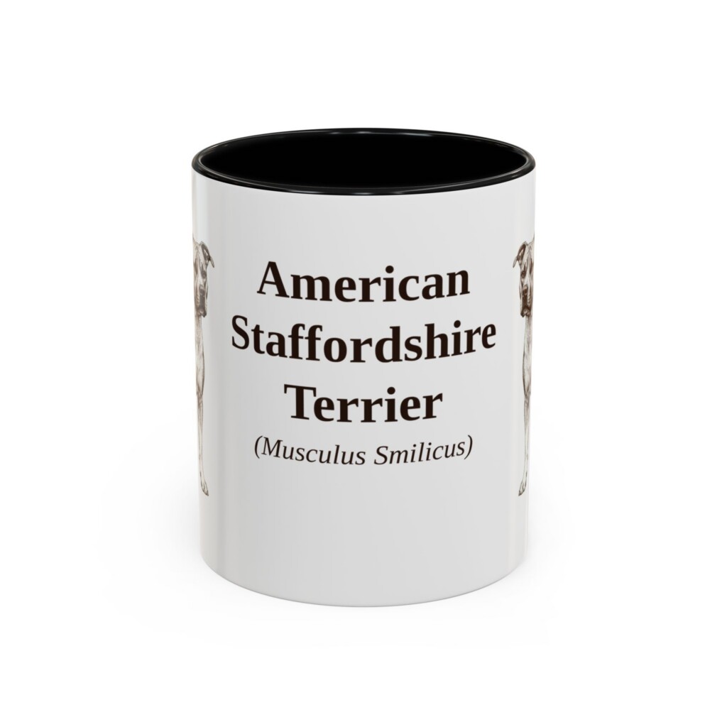 11oz American Staffordshire Terrier Latin Mug, Vintage Dog Coffee Mug, Dog Lover Gift