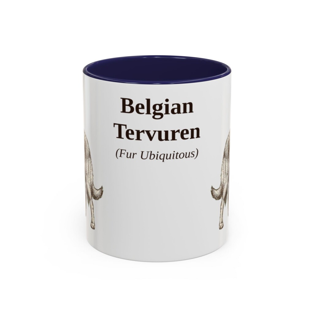 11oz Belgian Tervuren Latin Mug, Vintage Dog Coffee Mug, Dog Lover Gift