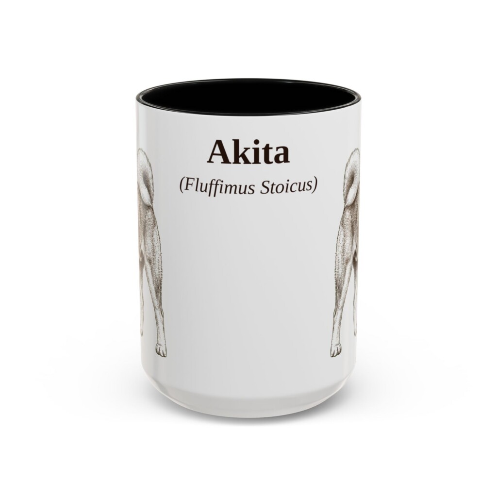 3751165341086092999_2048.jpeg 15oz Akita Latin Mug, Vintage Dog Coffee Mug, Dog Lover Gift
