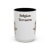 15oz Belgian Tervuren Mug, Vintage Dog Portrait Coffee Mug, Dog Lover Gift