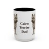 15oz Cairn Terrier Dog Dad Mug, Vintage Sketch Coffee Mug, Dog Dad Gift