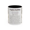 11oz English Bulldog Mug, Illustrated Dog Breed Facts Coffee Mug, Vintage Dog Keepsake Gift