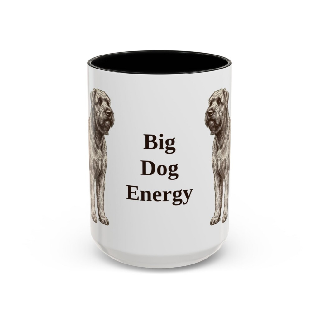 15oz Funny Black Russian Terrier Mug, Vintage Dog Coffee Mug, Dog Lover Gift