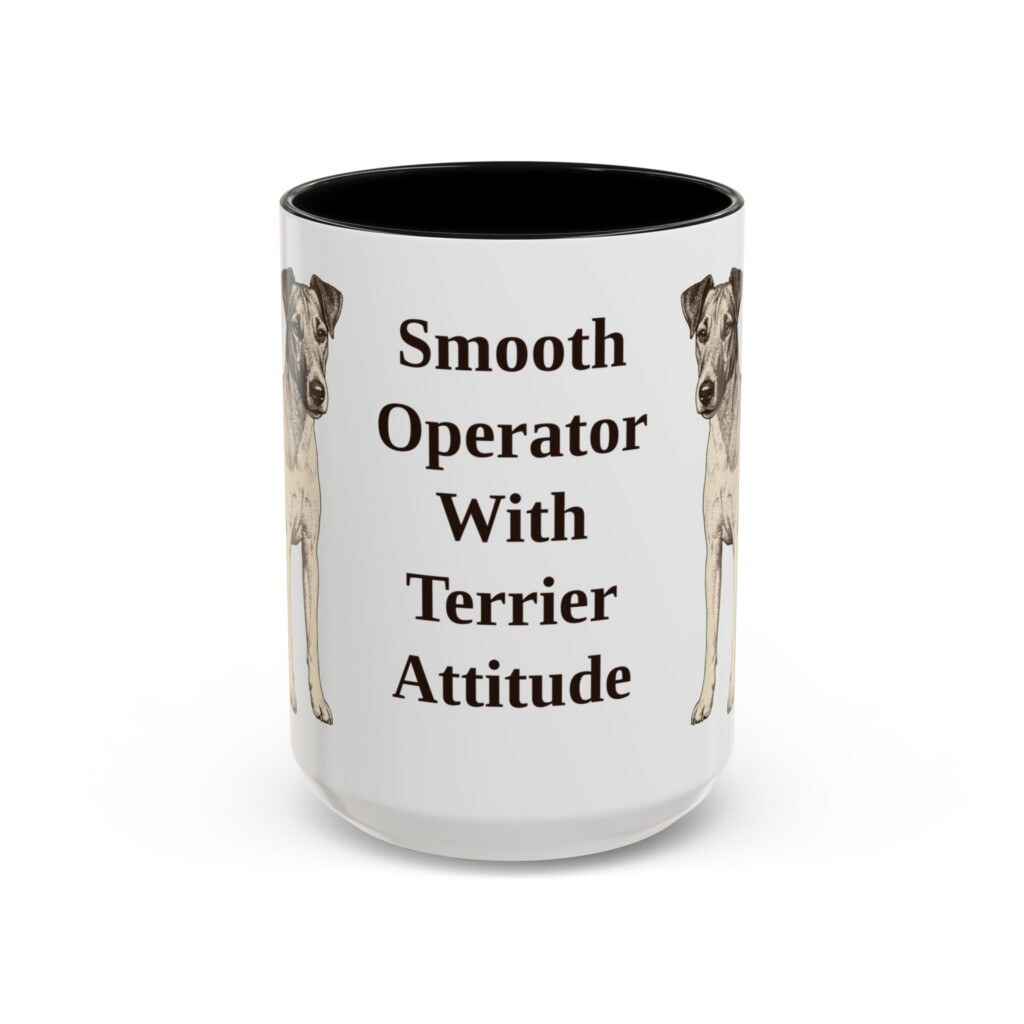 15oz Funny Fox Terrier (Smooth) Mug, Vintage Dog Coffee Mug, Dog Lover Gift