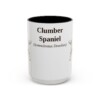 15oz Clumber Spaniel Latin Mug, Vintage Dog Coffee Mug, Dog Lover Gift